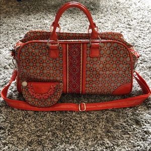 Vera Bradley FRILL Travel Bag Set ULTRA RARE! EUC